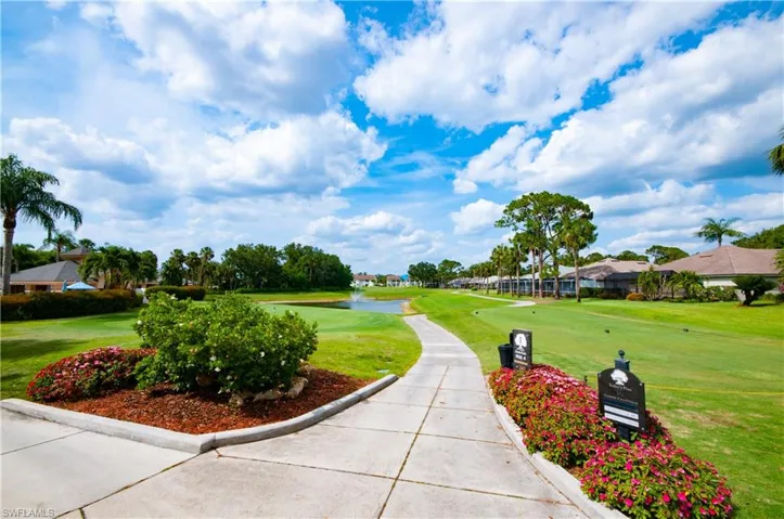 Golf view of 1st tee and putting green