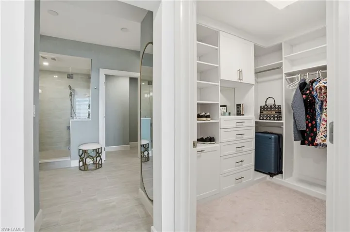 View of spacious closet - Virtually Edited Image