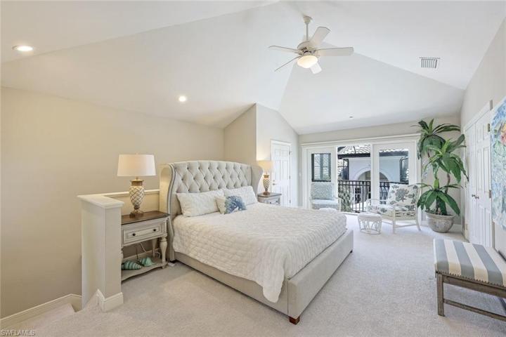 Second guest bedroom located on the upper level of the cabana. There is even a balcony overlooking the courtyard!