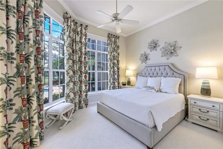 Guest bedroom in the main house overlooking courtyard.