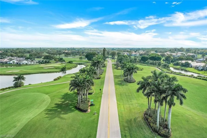 Aerial view entering Imperial Golf Estates