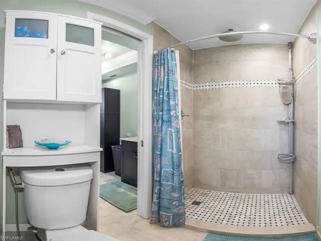 Master bathroom with large shower.