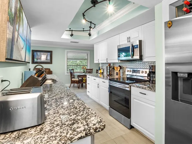 Kitchen with ample storage space.