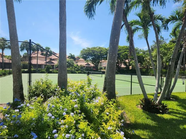 View of tennis court