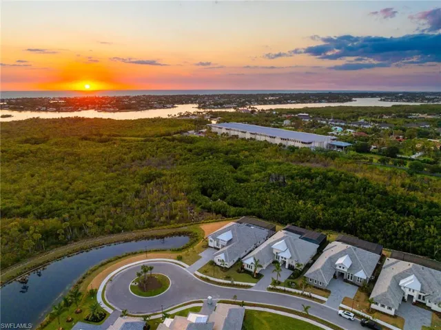Bird's eye view of a large body of water