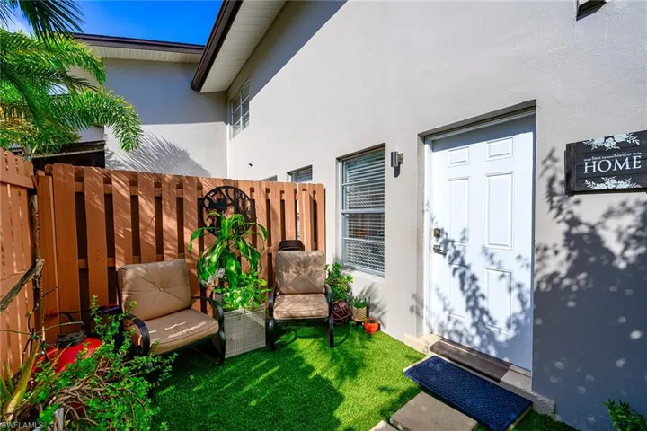 fenced back entry