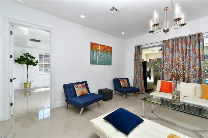 Community lobby featuring recessed lighting