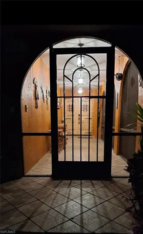 Entryway featuring stone tile floors