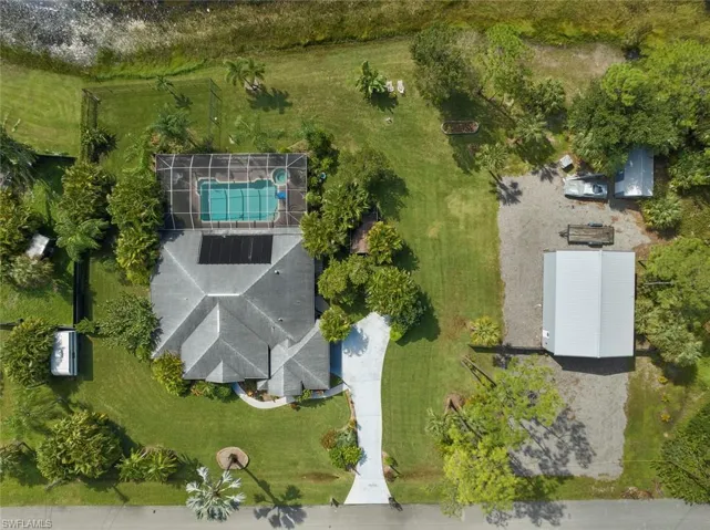 Birds eye view of property