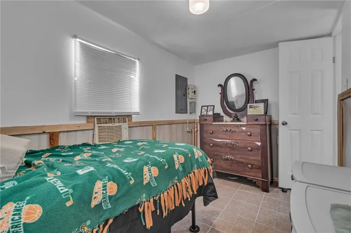Tiled bedroom