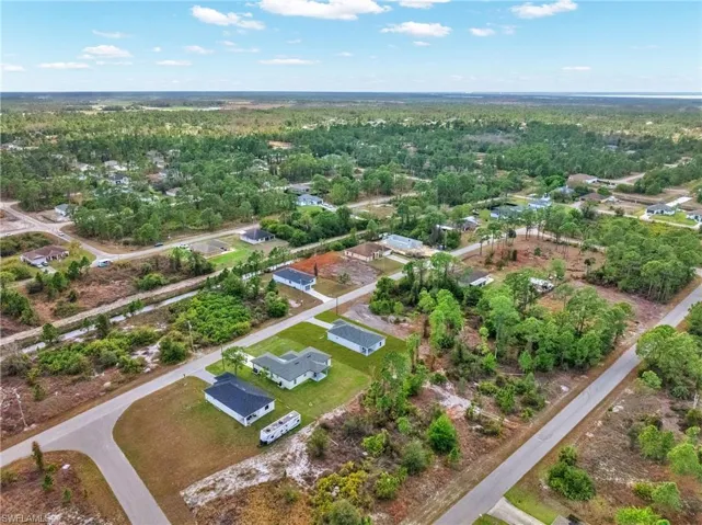 Aerial view of residential area