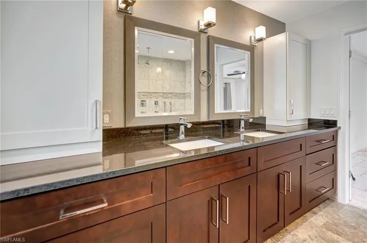 Another angle view of custom vanity