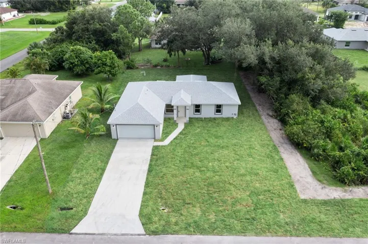 Birds eye view of property