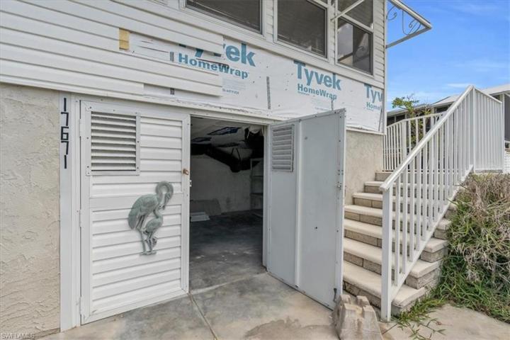 Door to storage under the house