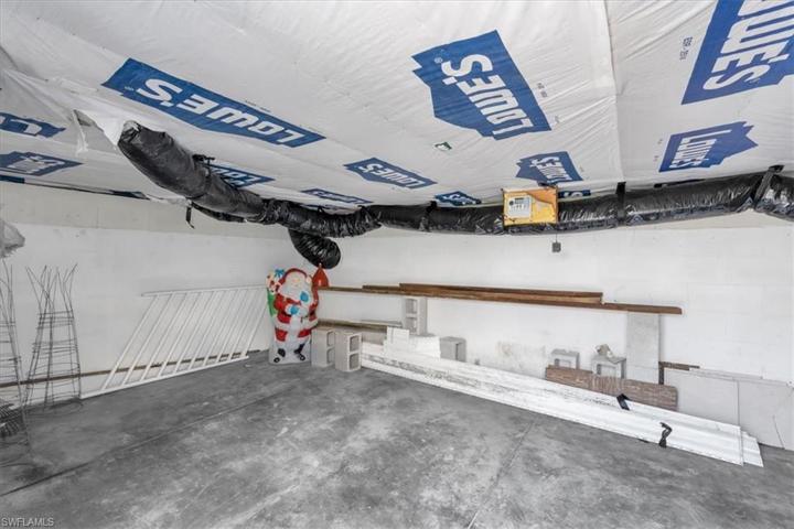 This is a storage room underneath the back Florida room of the home