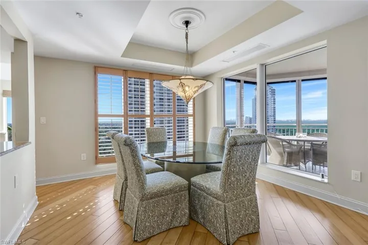 Another view of the formal dining space.