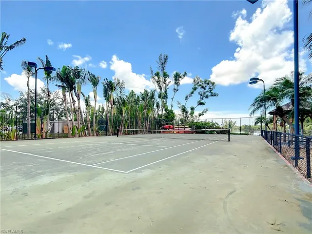 View of tennis court