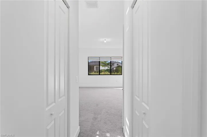 Hall with carpet floors