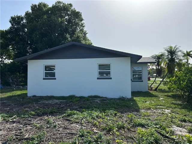 View of home's exterior with stucco siding