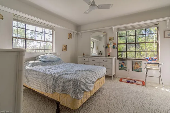 2nd Floor Bedroom Tucked In, Just Off Of The Loft For Privacy. 2nd Floor Bathroom Conveniently Located Adjacent To The Bedroom Entrance. Large Windows With Private Treehouse Views Overlooking The Forest And Private Lake.