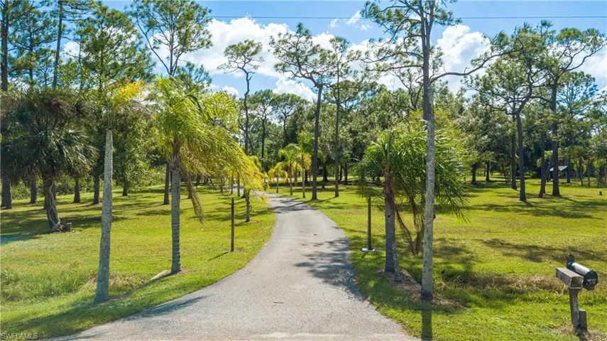 Private Winding Palm Tree Lined Entrance Into The Heart Of This Secluded 5 Acre Parcel.