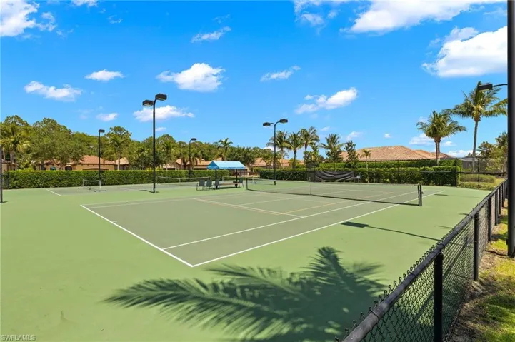 View of tennis court