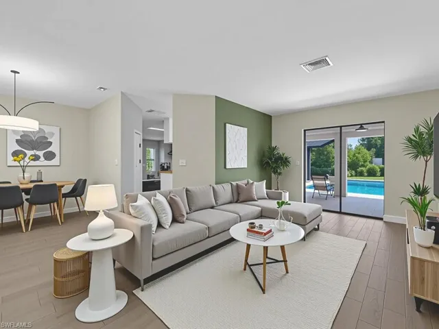 Living & Family Room Layout (virtual furnishings & fixtures)