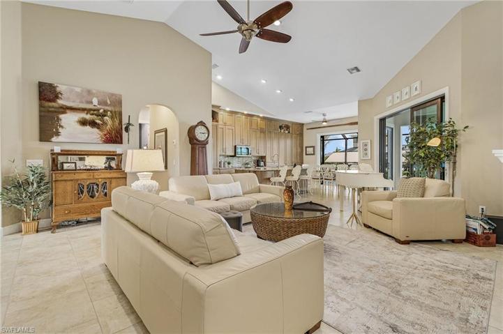 Living, Kitchen, and Dining Rooms.