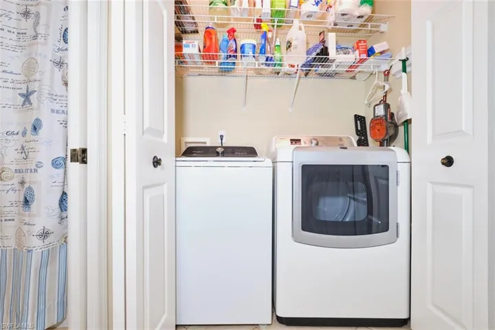 Laundry area with separate washer and dryer