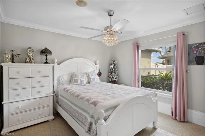 The guest bedroom is a welcoming and comfortable space, thoughtfully designed to make visitors feel at home.