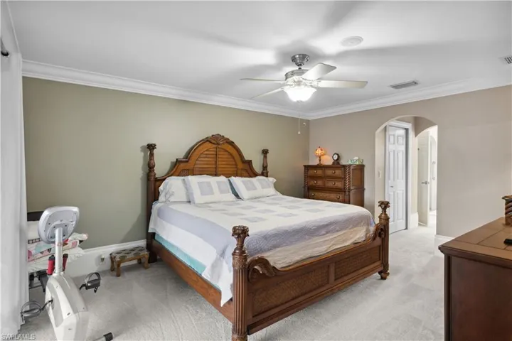The primary bedroom is a serene and luxurious retreat, designed with comfort and relaxation in mind.