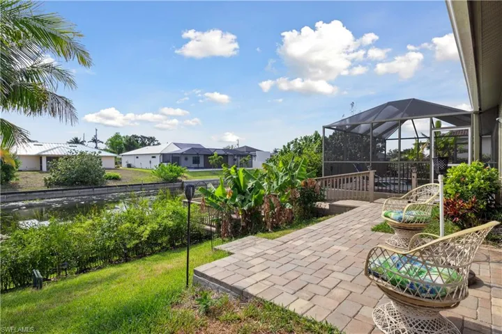 The expansive outdoor offers plenty of room for lounging, entertaining, or soaking up the sun