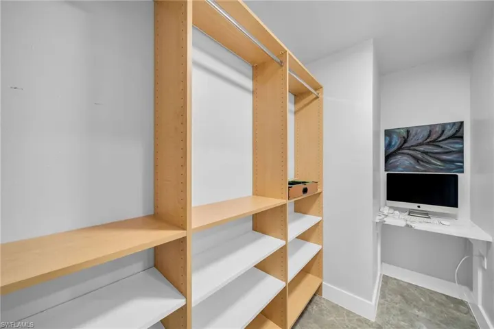 View of walk in closet
