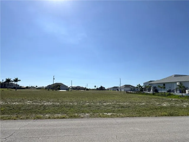 Street view of residential lot