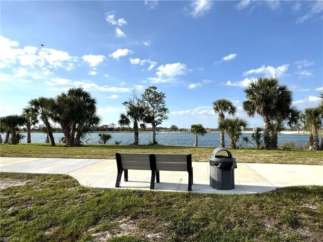 Walking path around the lake