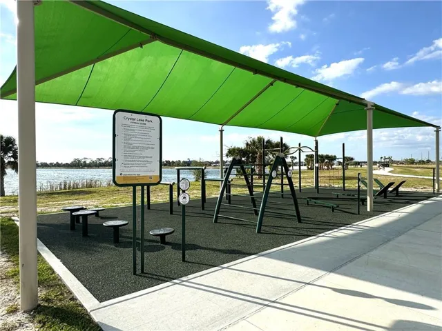 One of several work-out stations at Crystal Lake Park