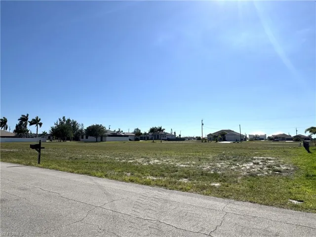 Street view of residential lot