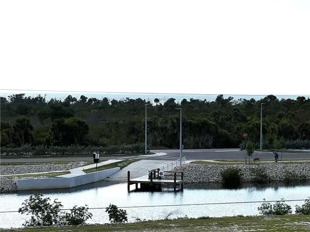 View of Charlotte Harbor and the boat ramp from the look-out hill at Crystal Lake Park