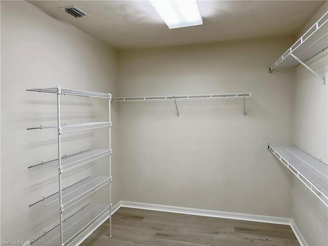 Spacious master bedroom walk in closet