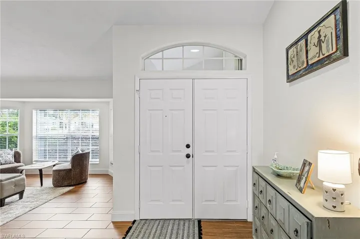 Entrance foyer with baseboards