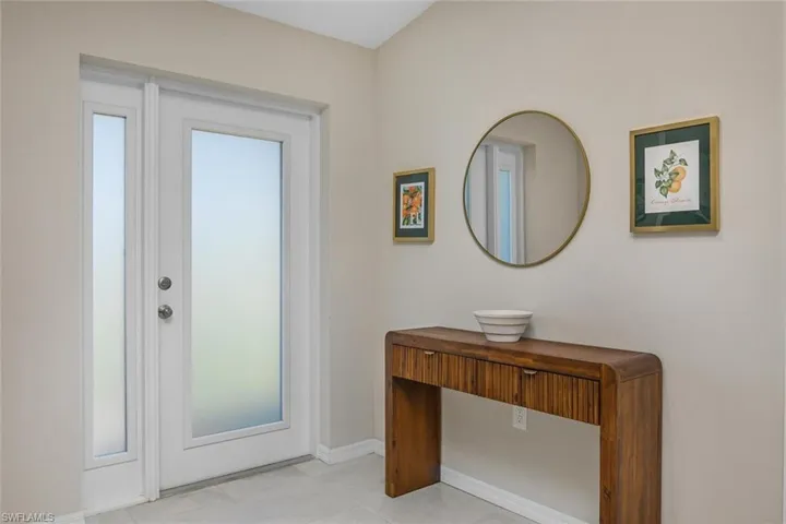 View of tiled foyer