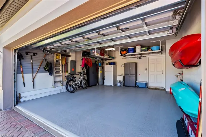 custom flooring in garage and overhead storage