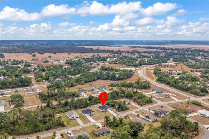 Aerial overview of property's location