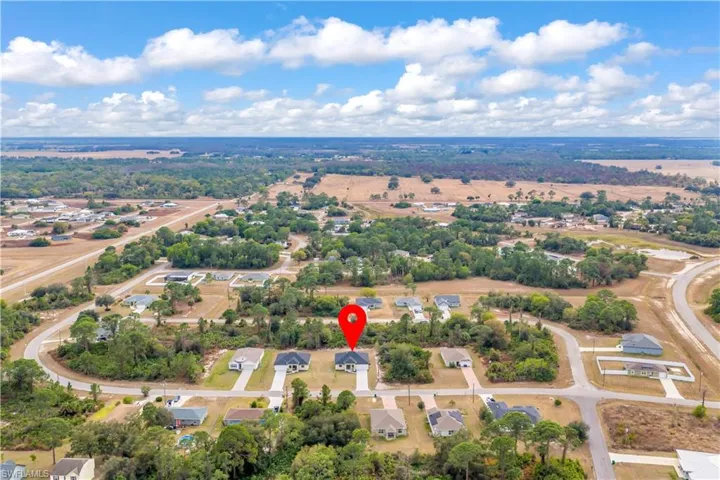 Aerial overview of property's location