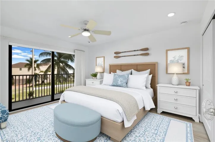Virtually staged bedroom