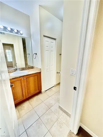 Guest Bath Vanity with Linen Closet