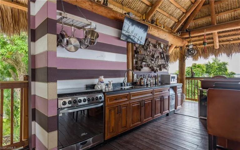 Summer kitchen on 2nd floor of Tiki Hut
