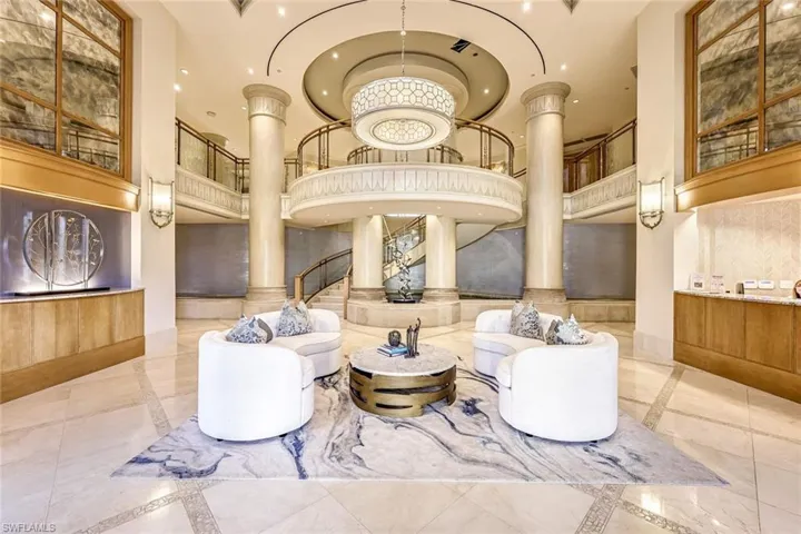 A breathtaking lobby awaits.