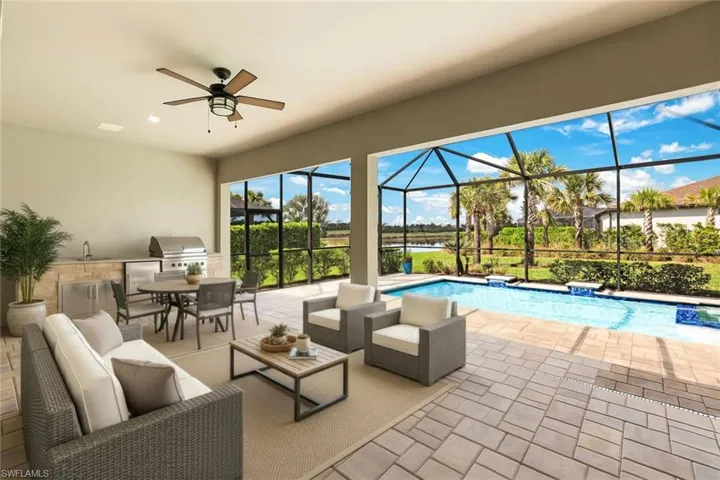 VIRTUALLY STAGED LANAI AREA W/OUTDOOR KITCHEN