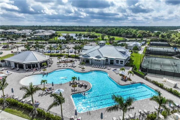 View of pool with a gazebo and a patio area